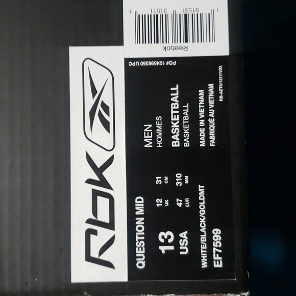 Reebok Question “Respect My Shine” Features Rub-Away Black Toe With Hidden Gold - Picture 4 of 5